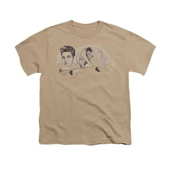 Trevco  Elvis Presley & American Trilogy Youth 18-1 Short Sleeve T-Shirt, Sand - Large