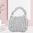 thumbnail image 6 of Giant Knit Yarns Decoration Ornament Handcraft Crocheting Arm Tools Weaving DIY Chunky Rope Thick Roving for Blanket Mat Cushion Hats , Grey, 6 of 9