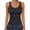 Dark Gray, variant on Womens Ribbed Tank Top Sleeveless Scoop Neck Fitted Camisole Stretch Casual Basic Summer Shirt Layering Tank
