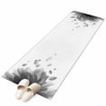thumbnail image 2 of 2'x6' Rug Runners for Hallways Kitchen, Modern Grey Non Slip Entryway Beside Floor Carpet Runner, Gradient Floral Abstract Bohemian White Washable Laundry Room Bedroom Throw Rugs Mat for Family Pet, 2 of 8