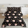thumbnail image 2 of Homewish Cute Yummy Strawberry Bedding Comforter Set, Kawaii Cartoon Fruit Twin Comforter Sets, Flower Plant Botanical Reversible Bedding Set, Luxury Bedroom Decor, 2 Pieces, 2 of 8