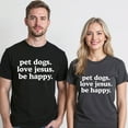 thumbnail image 5 of Pet Dogs Love Jesus Be Happy T-Shirt – Faith and Pets Theme – Unisex Casual Wear, 5 of 6