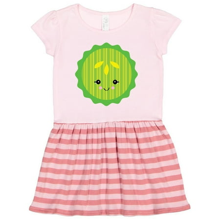 

Inktastic kawaii pickle slice Gift Toddler Girl Dress