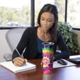 thumbnail image 4 of Triple-Insulated Stainless Steel Tumbler 20oz Tie Dye Tumbler with Lid, Straw, Brush, 4 of 5