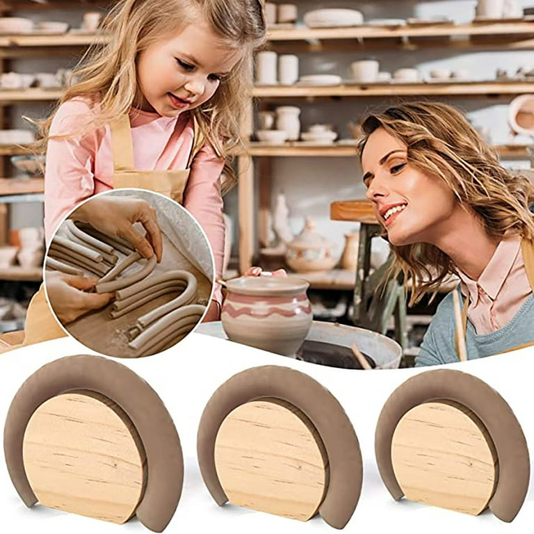 14 Ceramic Mug Handle Molds, Wooden Pottery Tool Kit For Making