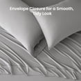 thumbnail image 2 of Sleep Zone Jersey Knit Sheet Set, Gray Queen, 4 Pieces, 14 Inch Deep Pocket Bedding, 2 of 10