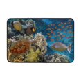 thumbnail image 1 of EREHome Paillasson Lavable Récif Corallien Coloré Poisson Tortue de Mer 23.6x15.7 Pouces, 1 of 2