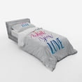 thumbnail image 2 of Ambesonne Saying Bedding Set 3 Pcs, Colorful Uplifting Motto, Twin, Marigold Hot Pink and Blue, 2 of 2