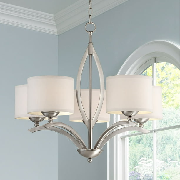 Possini Euro Design Brushed Nickel Chandelier 27 1 4 Wide Modern Possini Euro Design Brushed Nickel
