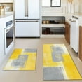 thumbnail image 3 of Yellow Grey Kitchen Rug Mat Set 2 Piece Abstract Art Painting Kitchen Floor Mats Non Slip Washable Kitchen Rugs Yellow Kitchen Decor, 3 of 5