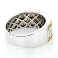 thumbnail image 2 of Mens Unique 10K White And Yellow 1.2 Ctw Natural Diamond Wedding Band (White Gold Size 9.5), 2 of 3