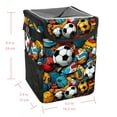 thumbnail image 5 of Football Foldable Car Garbage Can with Lid, Leak-Proof Mini Trash Can, Hanging Storage Bag - Car Trash Bin for Travel and Commuting, 5 of 6