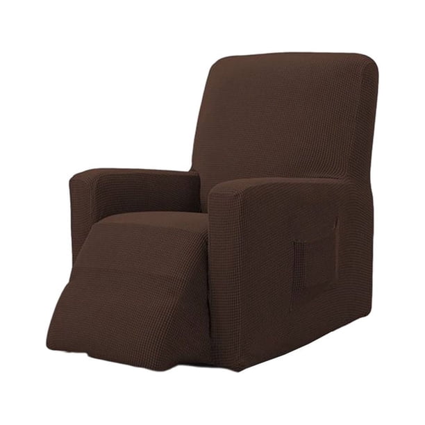 Funda reclinable con bolsillo Naiovety para sofá color Café oscuro a prueba de polvo
