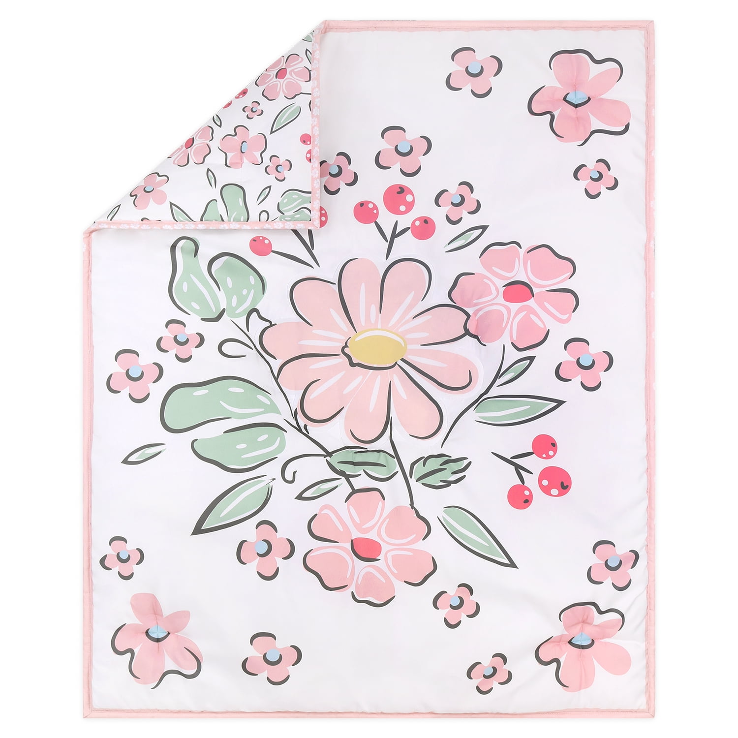 特別価格The Peanutshell Floral Crib Bedding Set for Girls, Flower Fun, 5 Pieces並行輸入 特別価格The Peanutshell Floral Crib Sheet Set for Baby Girls - 4