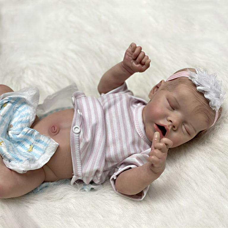 Adolly Gallery Body Soft Silicone Reborn Baby Dolls, 16-18 Washable Cute Realistic Toddler Girls Newborn Babies Doll Toy That Look Real Name Shirley Walmart.com