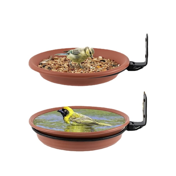Toystoory Alimentador de colibrí, bandeja de alimentación de plástico con soportes resistentes, tornillos para exteriores, bebedero para dos niveles