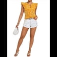 thumbnail image 3 of Blusas de Verano para Mujer, Elegantes, Informales, de Corta y con Estampados. Amarillo L, 3 of 9