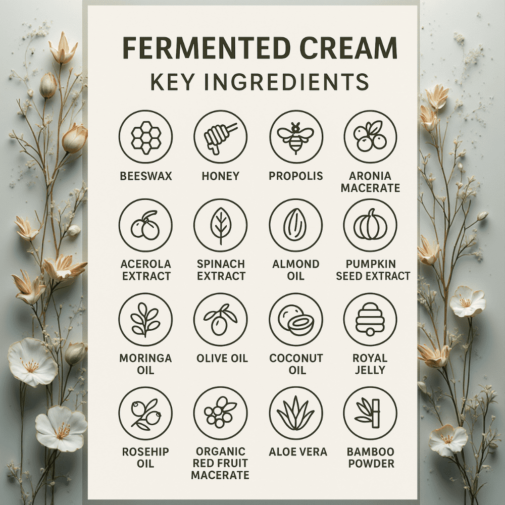 Revival Pharms Regenerating Face Cream, Natural Fermented Day Moisturizer with Honey, Propolis, Aronia, 30mL/1oz, Anti-Aging Formula for Dry Skin