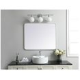 thumbnail image 1 of Elegant Lighting MR803036WH 30 x 36 in. Soft Corner Metal Rectangular Mirror, White, 1 of 6