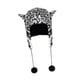 thumbnail image 5 of Lindo gorro de peluche decorativo, gorro de invierno informal para fiestas, senderismo, patinaje, festivales En y negro, 5 of 8