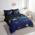thumbnail image 3 of jejeloiu Blue Cool Car 7-Piece Bedding Comforter Set,Extreme Sport Lover King Bedding Sets For Racing Gamer Reversible, 3 of 8