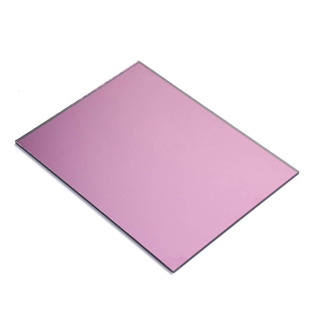 Glass Sheets Mirror Mosaic Border Craft Tiles for Home Decoration or DIY Crafts Rectangle Plum 200x150x3.5mm