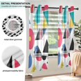 thumbnail image 3 of Yayeee Window Curtains Light Filtering 63"x42" Grommet Panel Pair Home Living Room Decor, Black Retro Pattern, 3 of 7