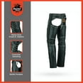 thumbnail image 5 of Daniel Smart Motorcycle Leather Chaps – Grommet Detailing- All Season Women’s Biker Pant with Customizable fit & Carry Pocket, 5 of 7