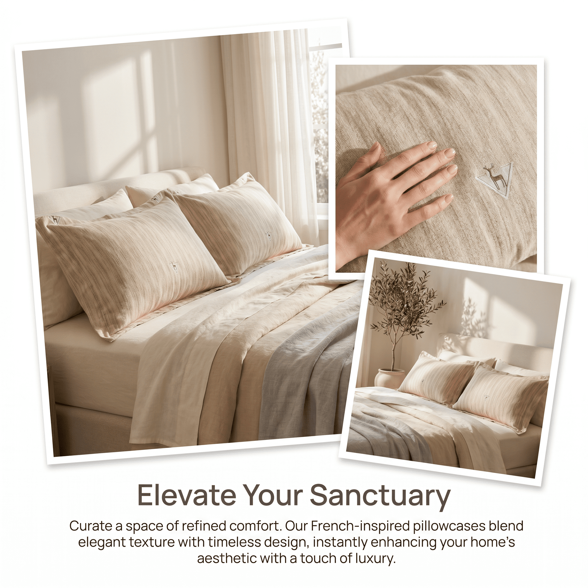 Unique Bargains 2Pcs Cotton Smooth Cooling Bedding Pillowcase Queen Color A