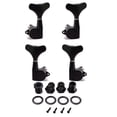 thumbnail image 4 of EeaseCA 4 PCS Sealed Bass Guitar Tuning Pegs Keys Tuner Machine Heads 2L2R with Mounting Screws Ferrules Bushings for Acoustic Electric 4 String Bass (Black/ Half Round), 4 of 7