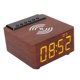 thumbnail image 1 of Altavoz Multifunción, 90Hz-18KHz Reloj Despertador De Madera Altavoz Inalámbrico Puerto De Carga USB 3-8h Tiempo De Reproducción 4 Ohm 2-3h Tiempo De Carga Para Teléfonos, 1 of 8