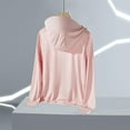 thumbnail image 4 of Jacket for Women 2025 Sun Protection UPF 50+ Plus Size Long Sleeve Hooded Full Zip Shirts Jacket with Pockets Summer Casual Clothing for Outdoor Hiking Pink 3XL, 4 of 6