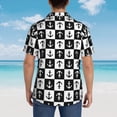 thumbnail image 3 of Lsque Nautical Anchors1 pattern Hawaiian Shirt for Men, Unisex Summer Beach Casual Short Sleeve Button Down Shirts-3X-Large, 3 of 9