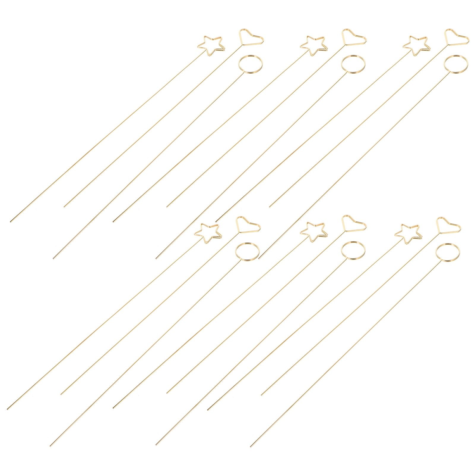 60 Pieces Floral Picks with Wedding Flower Card Holders and Photo Picture Holders for Event and Party Decorations