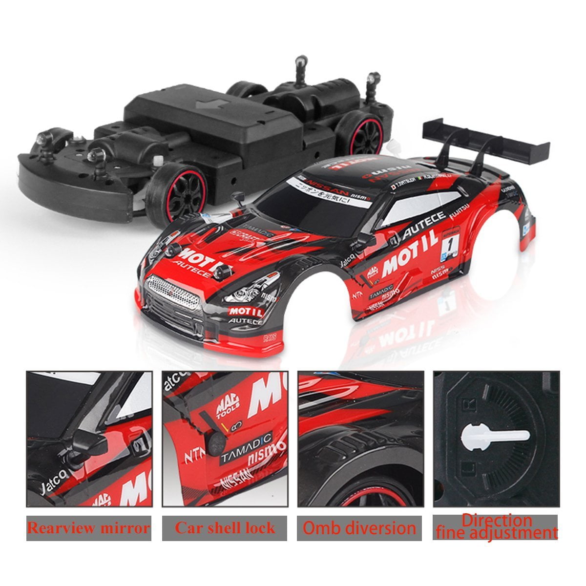 iBliver GT RC Drift Cars 1:14 Remote Control Car 35km/h Drift Vehicle 40min  Playing time 4WD High Speed Sport Racing Car Gifts Toy for Adults Kids