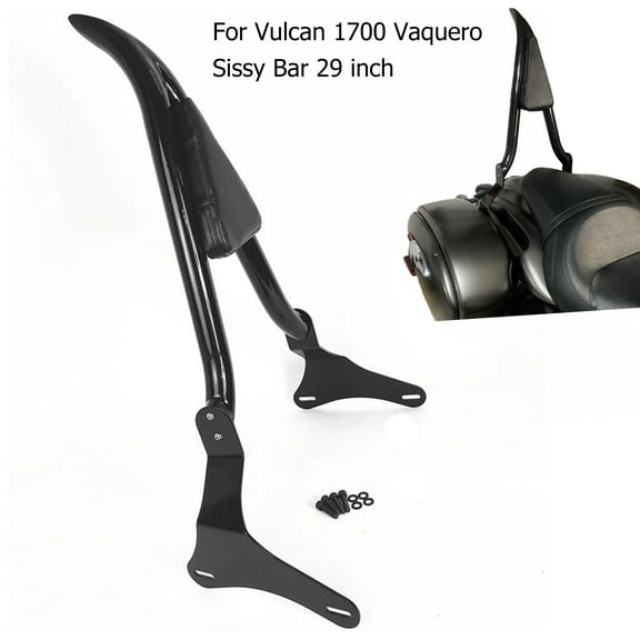 Fjpacemt Detachable Backrest Sissy Bar for 11-24 Motorcycle Kawasaki Vulcan 1700 Vaquero VN1700 ABS