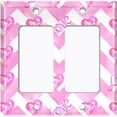 thumbnail image 6 of Metal Light Switch Plate Cover Pink Chevron Love Hearts LOV011, 6 of 13