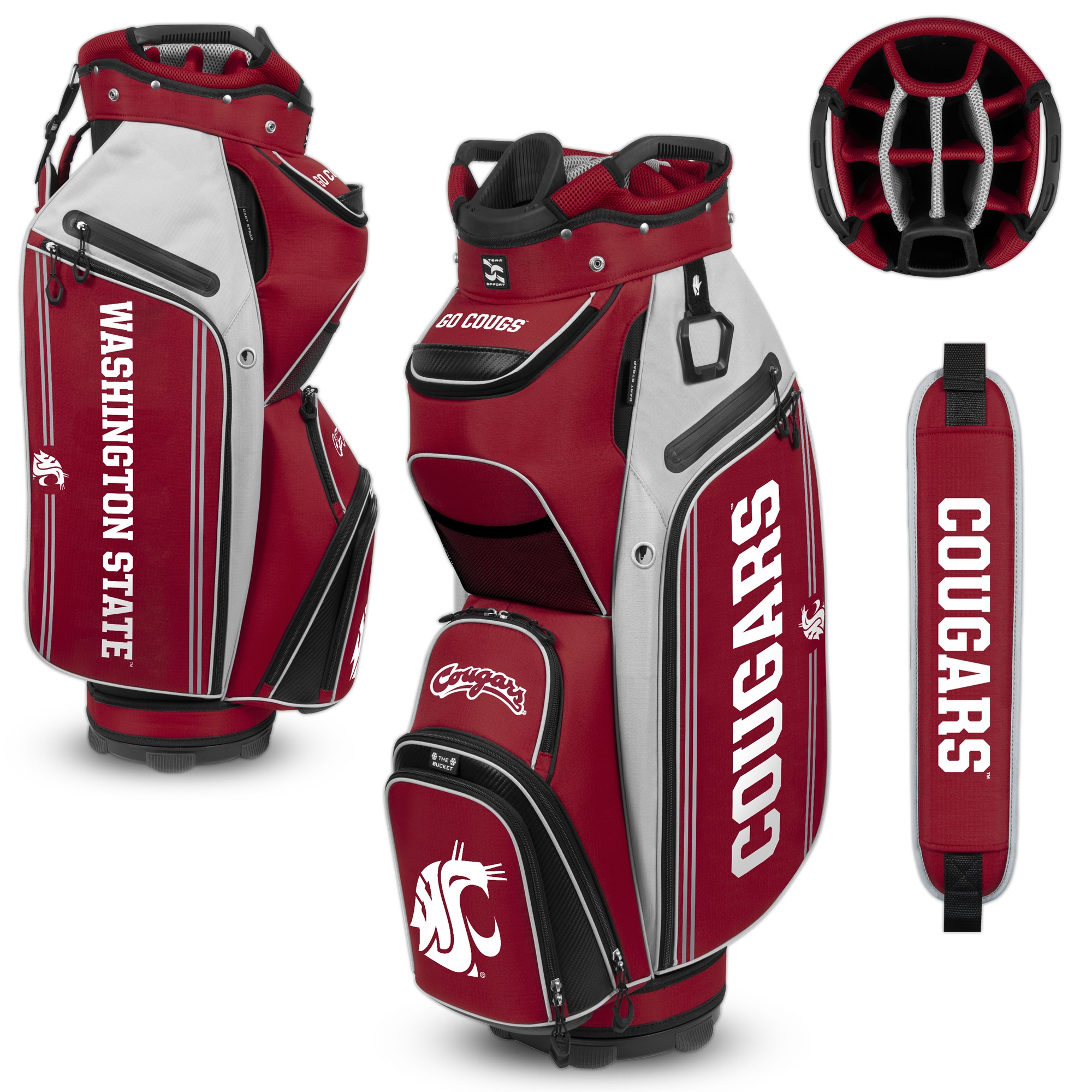 WinCraft Washington State Cougars Bucket III Cooler Cart Golf Bag