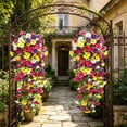 thumbnail image 6 of SLYNSHome Outdoor Flower Artificial Multicolor Morning Glory With Eucalyptus Hanging Plants, UV Resistant Silk Flowers For Outdoor Garden, Patio, Wedding And Home Wall Decor, 6 of 6