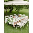 thumbnail image 4 of Outdoor Tablecloth with Umbrella Hole for Patio/Picnic/Party/Camping, Summer Botanical Waterproof Table Cloth Rectangle Table Cover Washable, Watercolor Acorn Spring Plant Leaves (60"x 84"), 4 of 8