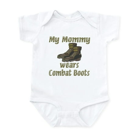 

CafePress - My Mommy Wears Combat Boots Infant Bodysuit - Baby Light Bodysuit Size Newborn - 24 Months