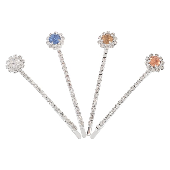 OFFIGAM 4PCS Sparkle Hair Clips Elegant Metal for Daily Use Wedding Party Headdress Women