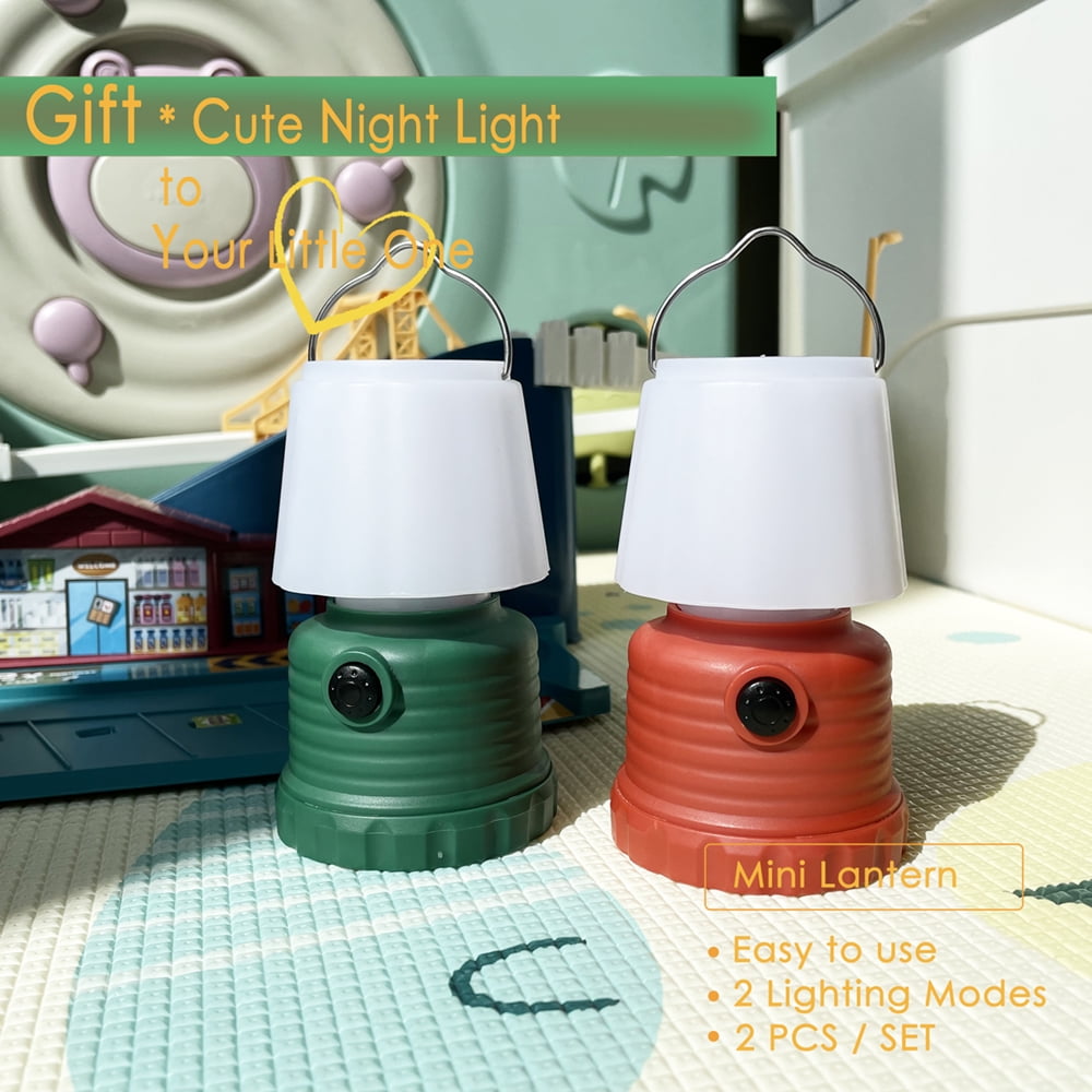 LED Lantern Battery Powered Portable Camping Light - LUXLITE Brightness  Dimmable Small Size Table Lamp for Hiking Fishing Hurricane and Emergency  Lighting (2 Pack) 