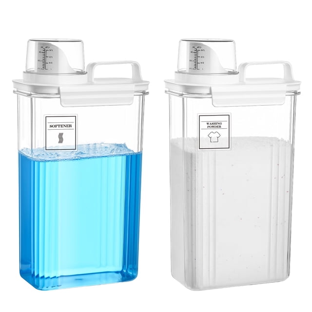 Dispensador de detergente para ropa SUBEKYU, paquete de 2, 2,8 L con 6 etiquetas