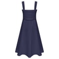 thumbnail image 2 of Manyakai Kids Flower Girl Wedding Dresses Sleveless Pageant Party Gowns A-Line Swing Summer Dress Navy Blue 6, 2 of 5