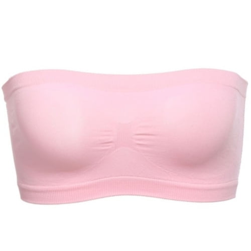 Fashion Womens Strapless Bra Bandeau Tube Top Removable Pads Seamless Crop  Colors New 