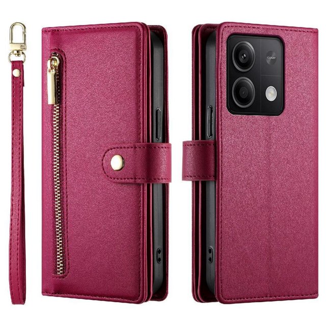 GANGXUN Étui à Rabat en Cuir pour Xiaomi Redmi Note 13 5G - Sangles Longues et Courtes, design Portefeuille