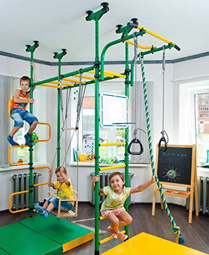 Keenso 4Pcs/Set Ourdoor Children Colorful Swing Gymnastic Ring Kid Climbing Sports Rope Combination Accessory 