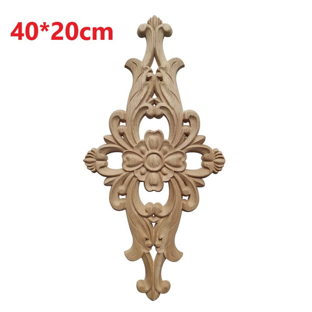 Door Wood Applique European Wood Carving Onlay Applique Home