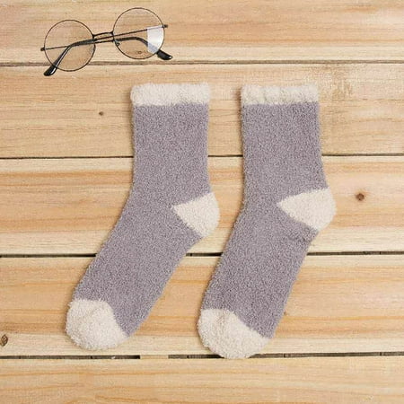 

Qazqa Warm Coral Stocking Non Shedding Lady Thickened Sleeping Floor Stocking Middle Tube Tie Half Side Stocking Casual